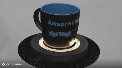 "Ansprechbar in" - Tasse